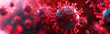 Virus particles close-up, infectious disease concept illustration.	