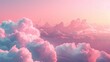 Background of pink sky with clouds