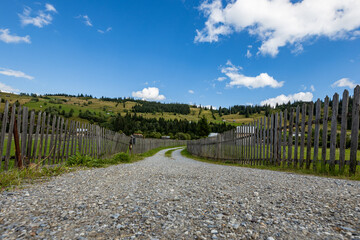 Wall Mural - The landscape of the Carpathian Mountains in Romania