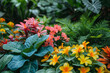 Botanical Diversity - A vibrant scene depicting a variety of exotic plants and flowers, some possibl
