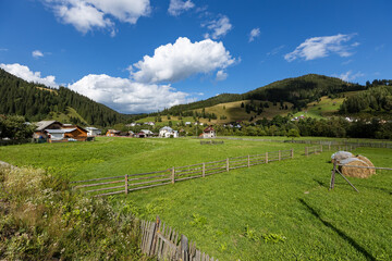 Wall Mural - The landscape of the Carpathian Mountains in Romania