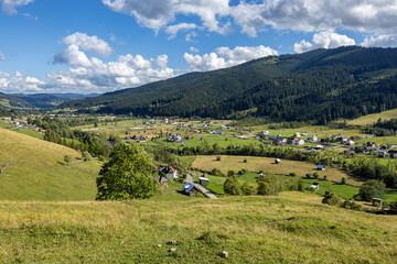 Wall Mural - The landscape of the Carpathian Mountains in Romania