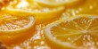 Image showcases the vibrant yellow of lemon slices, glistening with freshness and rich in detail