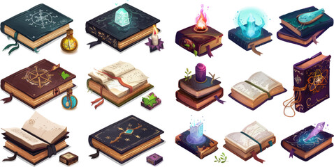 Aufkleber - Magic spell books vector