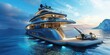 Yachting Luxury Super Yacht: 3D Illustration of Mega Transport in High Resolution