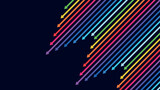 Fototapeta Młodzieżowe - colored arrows on a black background in lgbt style, horizontal arrows	
