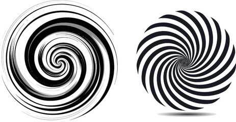 vector tornado spiral icons set of hypnotic spiral and swirl illustration