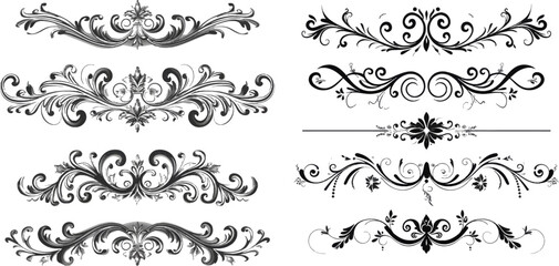 Leinwandbilder - Vintage calligraphic dividers