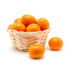 Mandarin in basket isolated on white