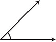 acute angle vector outline