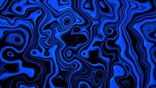 Abstract Blue Fractal Flowing Liquid Wave Pattern Motion Background 4K Animation