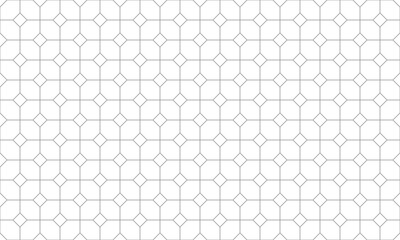 Wall Mural - grey outline hexagon seamless pattern. vector repeating texture.