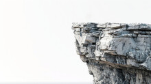 A Rocky Cliff With A White Background