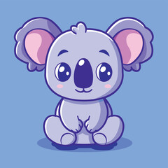  Adorable koala cartoon character illustration flat vector animal mascot design