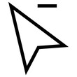 arrow minus icon, simple vector design