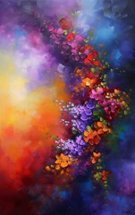 Poster - abstract rainbow background