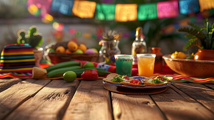 Canvas Print - Cinco de Mayo table for mock up