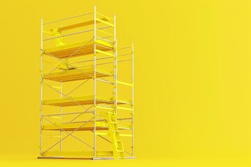 scaffolding with a ladder on top of it