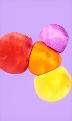 Poster - Abstract beauty fashion geometric sphere with natural summer light background. 3d rendering.