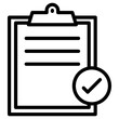 tested document icon, simple vector design