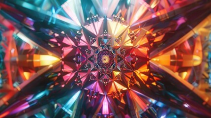 Wall Mural - Beauty and art in abstract kaleidoscope background