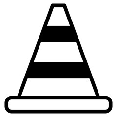 Traffic cone icon. Road cone icon vector. Roadblock or Road barrier mark for apps or websites, symbol illustration