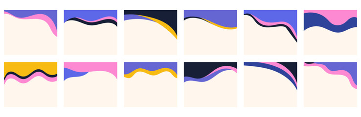 Wall Mural - array of varied shapes for use in headers or footers on square posts or websites. ornamental separat