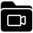 folder recording icon, simple vector design