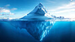 Antarctic sea iceberg floating for climate change 