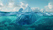 Construct a 3D animation featuring a plastic bag as an unexpected element in a stunning sea backdrop, highlighting the fragility of oceanic environments