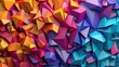Backdrop with a variety of colorful polygonal shapes