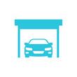 Car repair service front view icon. From blue icon set.