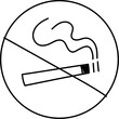 No smoking sign. Do not smoke line icon. World no tobacco day. Vector illustration.