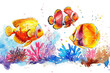 Vibrant Tropical Fish on Transparent Background. PNG Vibrant Tropical Fish