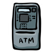 ATM - Hand Drawn Doodle Icon