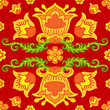 Floral seamless pattern in folk traditional Russian motif vector