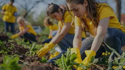 Volunteers gather to clean up and beautify their communities every memorial day, creating a more welcoming and vibrant environment for all.