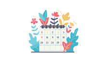 Standing Month Lined Spring Desk Calendar Template