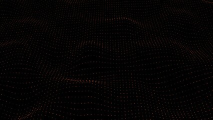 Dot wave background animation. Abstract and technology dots wave background. Dot pattern with halftone effect. Abstract digital particle and dot wave animation.