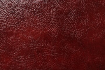 Wall Mural - Beautiful red leather as background, top view