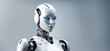 humanoid robot with futuristic technology. Concept artificial intelligence, technological future and science fiction.