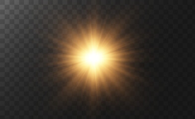 the background is a beam of light or sunbeam vector. it features an abstract golden light that spark