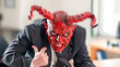 Angry company boss having altercation in office