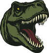 Angry roaring tyrannosaurus rex mascot design.