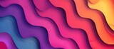 Fototapeta Las - Abstract organic colorful rainbow bold colors paper cut overlapping paper waves texture background banner panorama illustration for webdesign or business