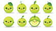 Kawaii Cute Lime Illustration Character Vector illustration
