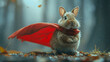Imaginative and whimsical portrayal of a superhero bunny character designed to entertain young audiences.