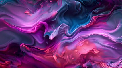 Aufkleber - Vibrant Marbled Abstract Art in Vivid Colors