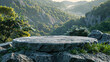© Kateryna Kordubailo - stone podium on the rock platform on the mountain background