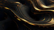 Digital black gold futuristic abstract graphic poster web page PPT background